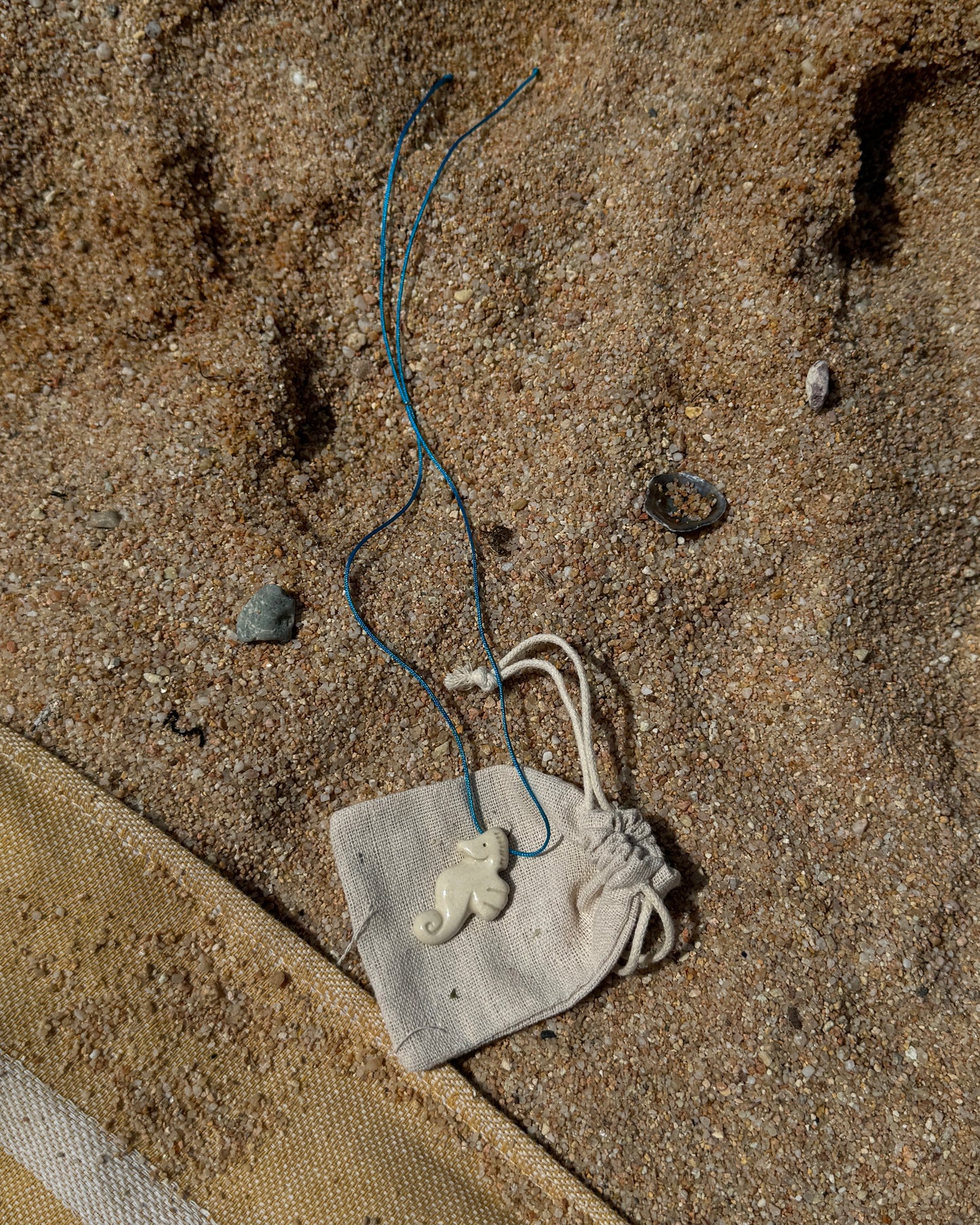 Ceramic Seahorse Pendant