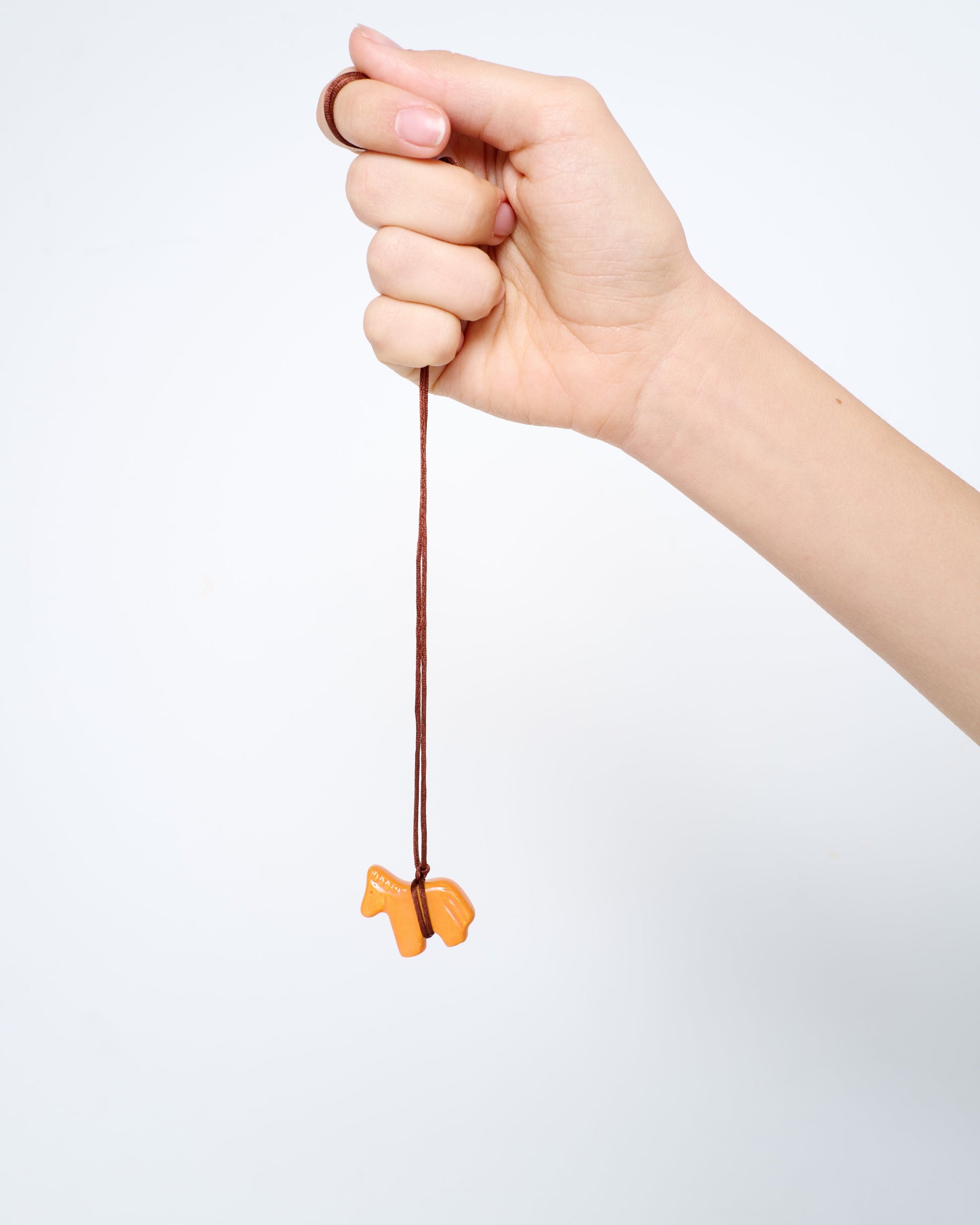 Orange Horse talisman pendant necklace