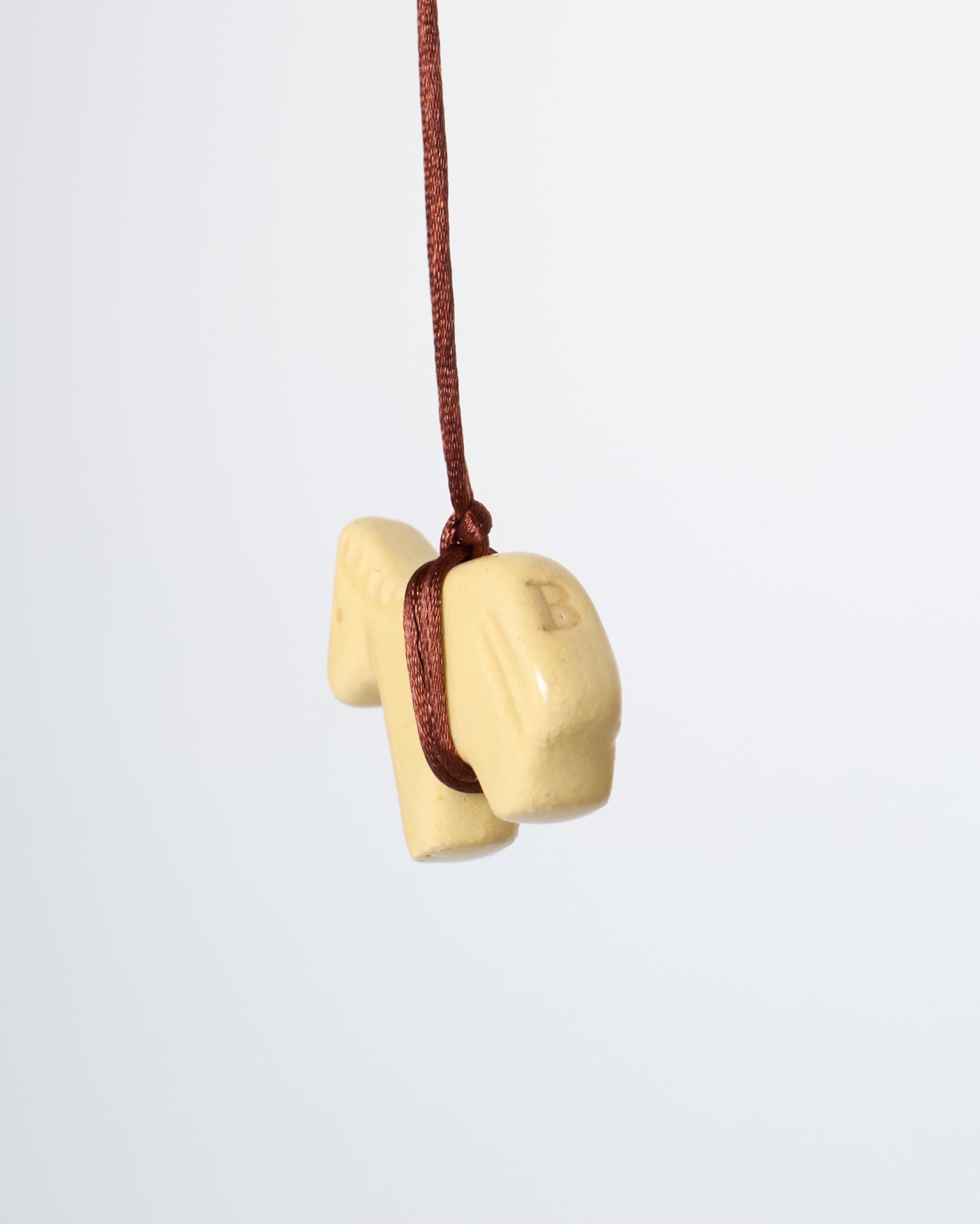 Yellow Ceramic Horse Pendant