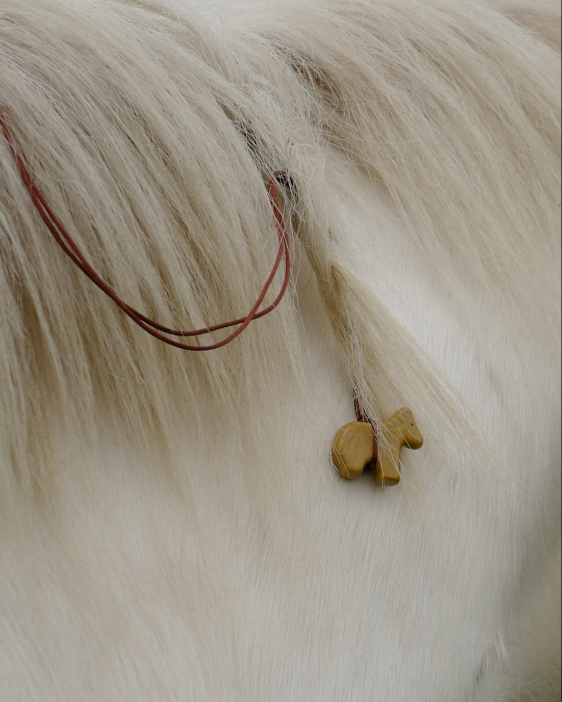 Mustard Ceramic Horse Pendant