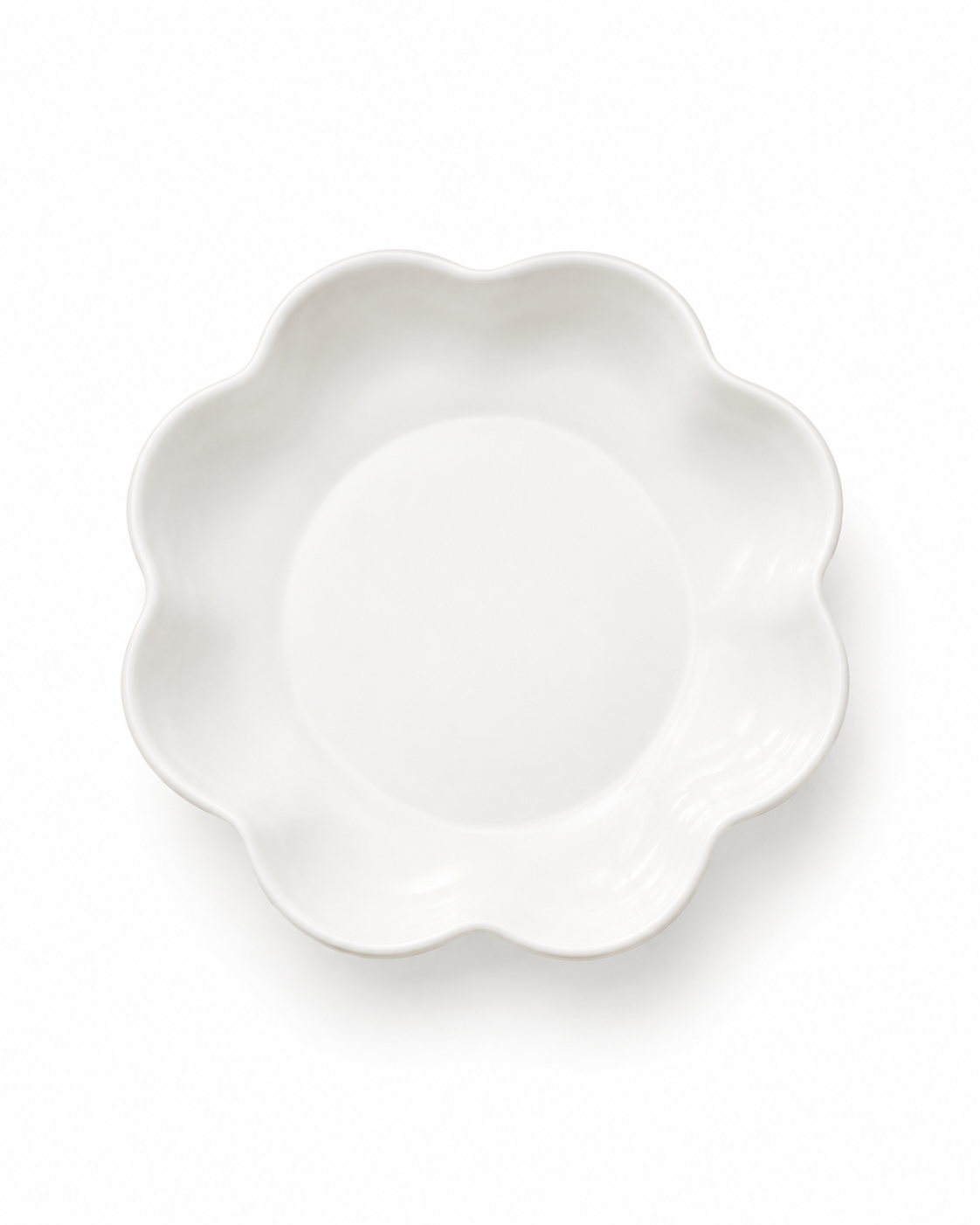 Flor Porcelain Plate White
