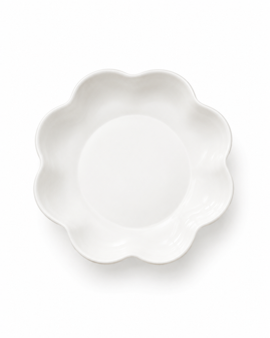 Flor Porcelain Plate White