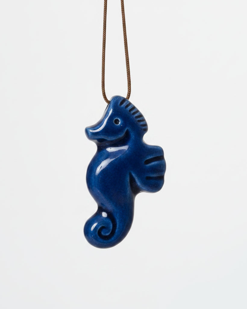 Dark Blue Seahorse Pendant