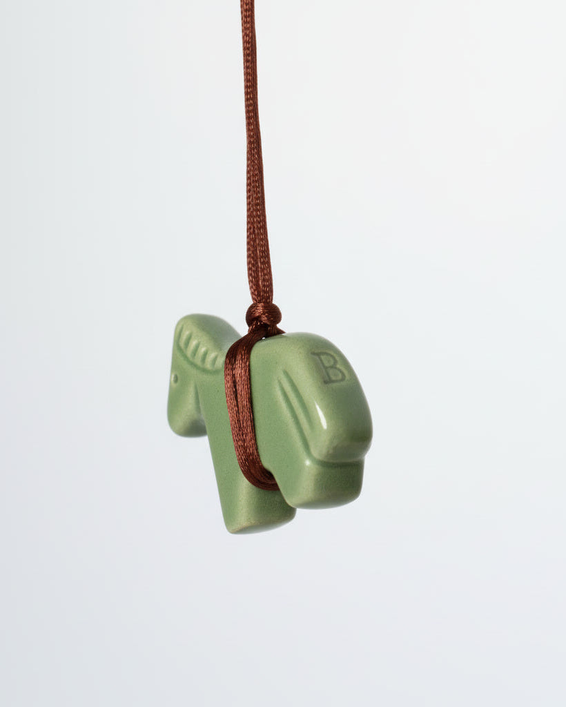 Green Ceramic Horse Pendant