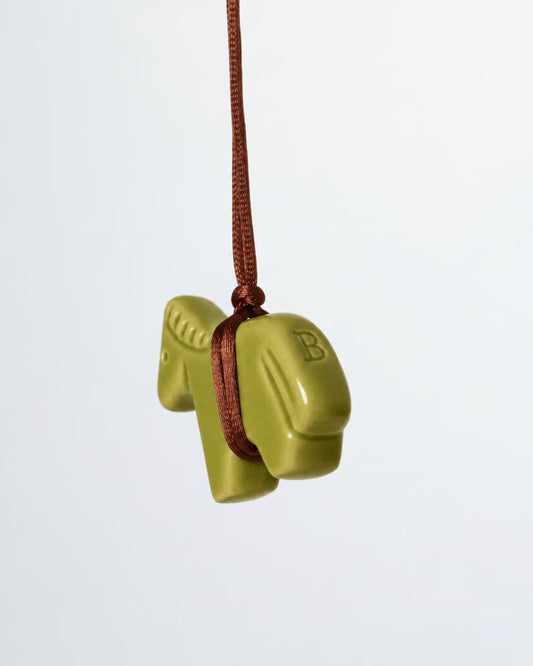Green Ceramic Horse Pendant