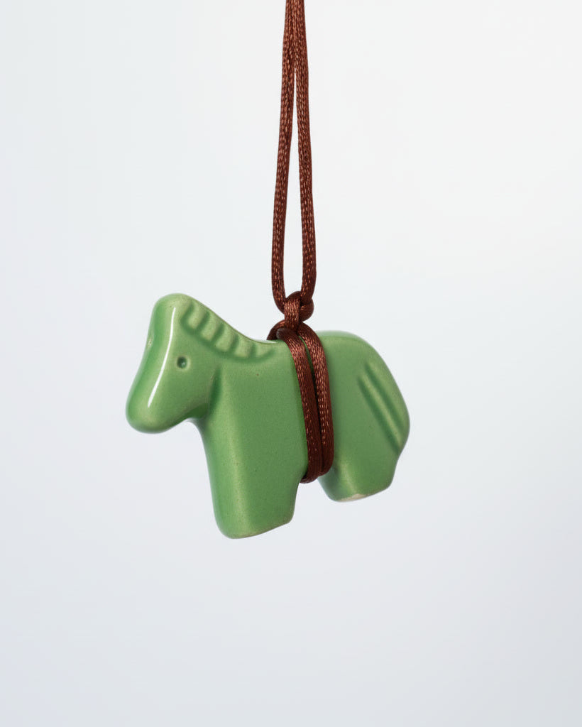Green Ceramic Horse Pendant
